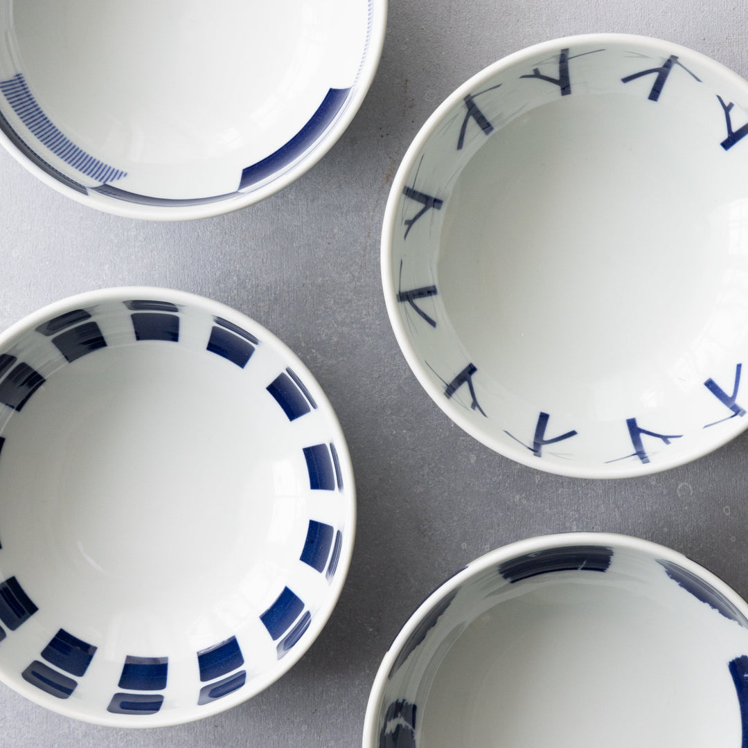 Modern Japanese Style Wa Pattern Donburi Bowls