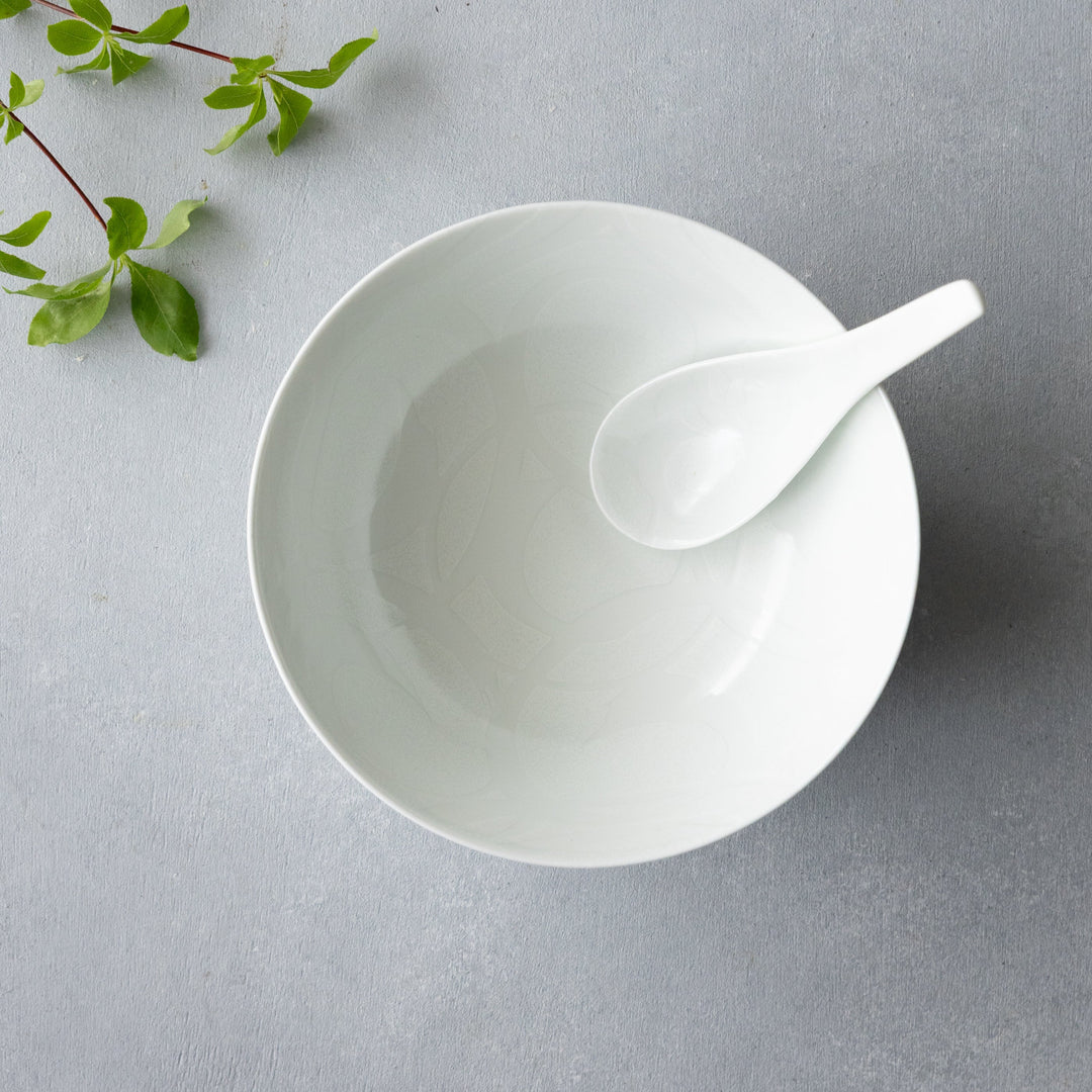 The Ultimate Ramen Bowl and Spoon Set | Essential WHITE