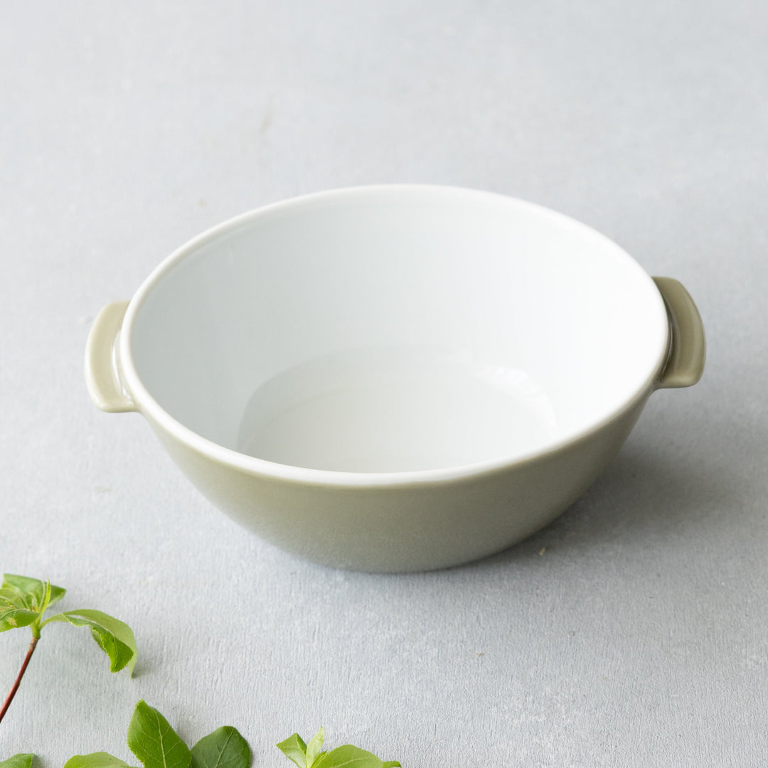 Modern Japanese Style Kids Snack and Soup Bowl with Handle