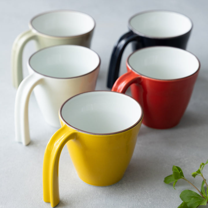 Modern Japanese Style Ceramic Kids Mug with Stable Handle