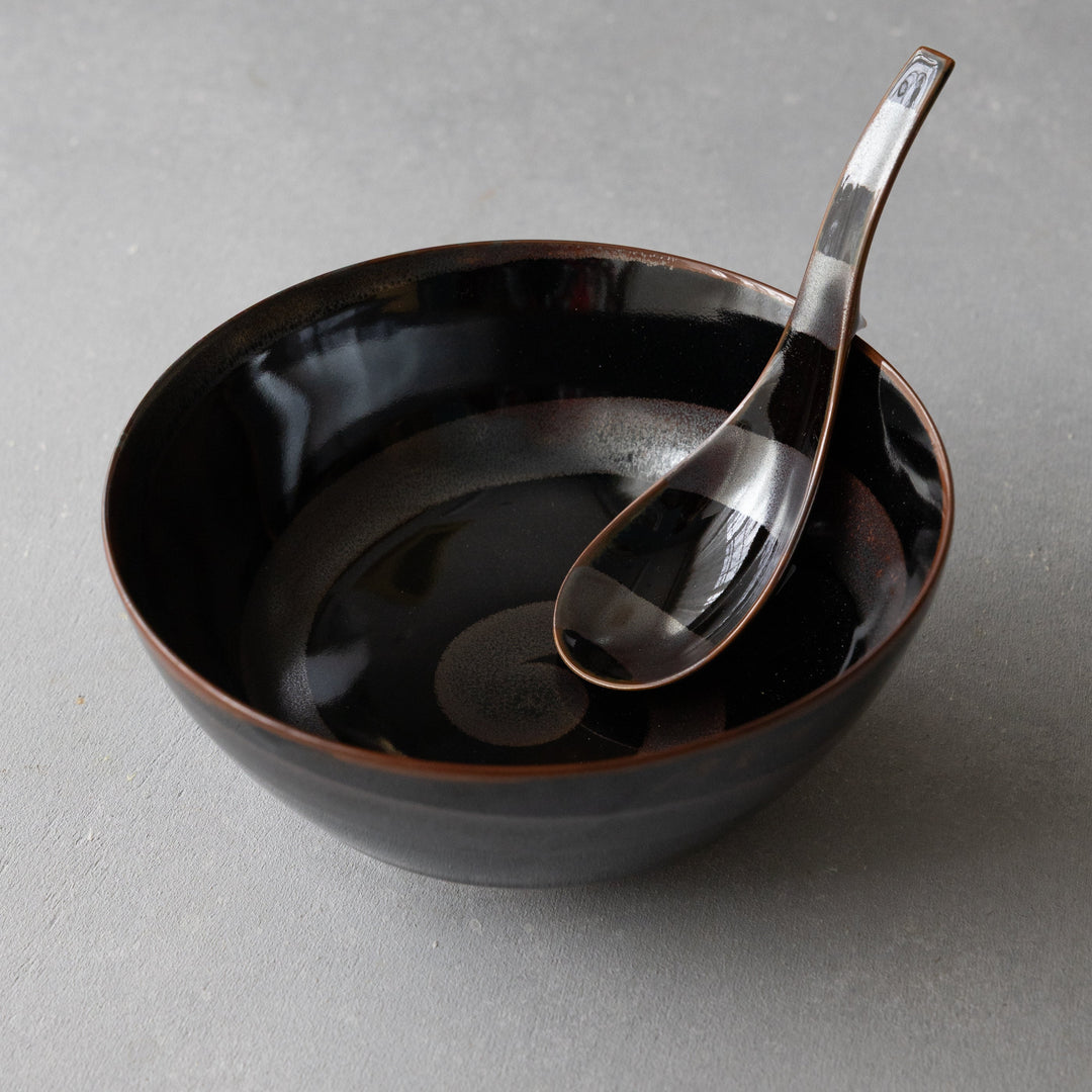 The Ultimate Ramen Bowl and Spoon Set | Essential BLACK