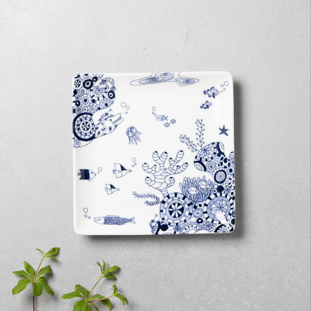 Modern Japanese Style Marine Square Side Plates