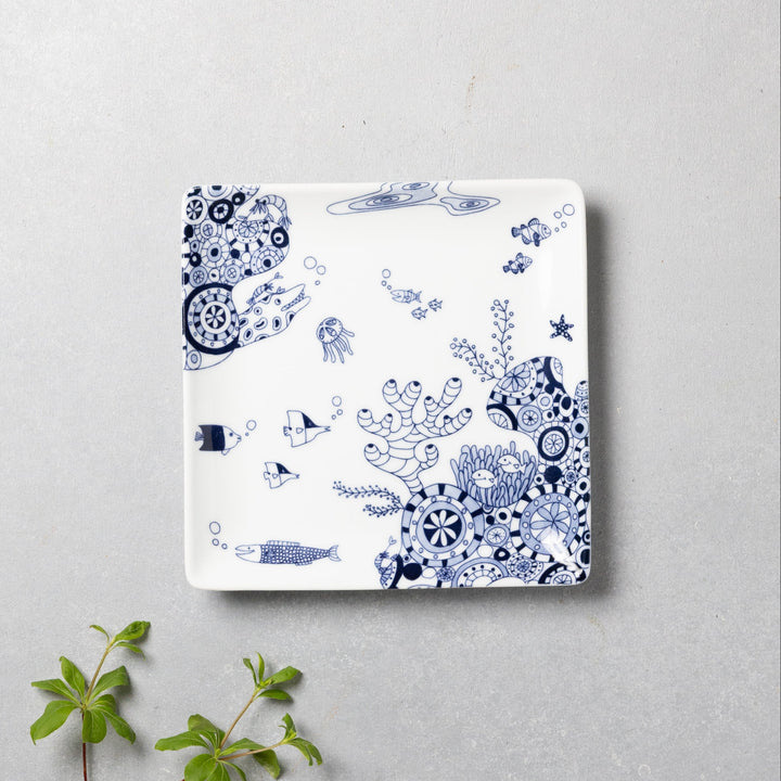 Modern Japanese Style Marine Square Side Plates