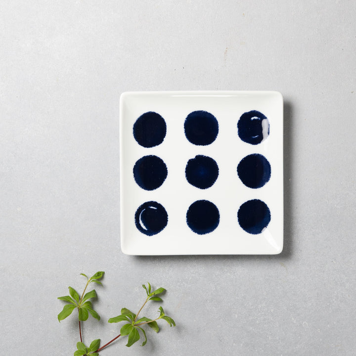 Modern Japanese Style Wa Pattern Square Side Plates Set of 2