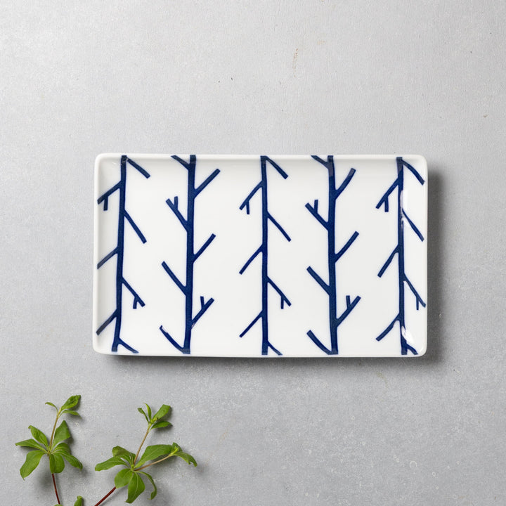 Modern Japanese Style Wa Pattern Rectangular Serving Plates