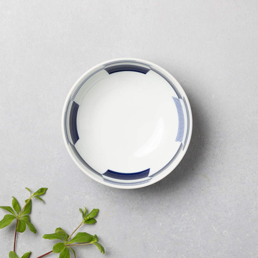 Modern Japanese Style Wa Pattern Donburi Bowls Set of 2