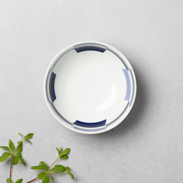 Modern Japanese Style Wa Pattern Donburi Bowls Set of 2