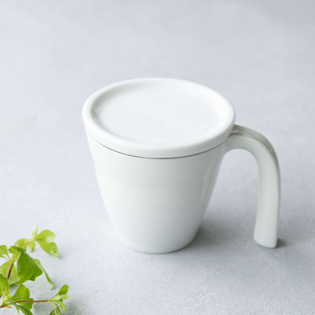 Modern Japanese Style Ceramic Kids Mug with a Lid
