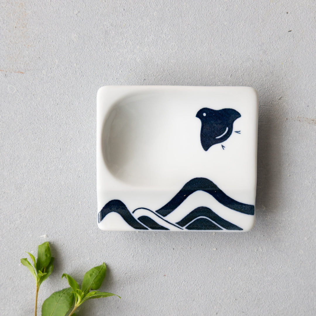 Modern Japanese Style Mini Handy Dishes with Blue