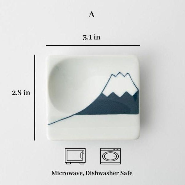 Modern Japanese Style Mini Handy Dishes with Blue