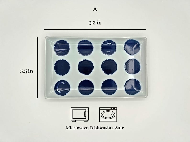 Modern Japanese Style Wa Pattern Rectangular Serving Plates