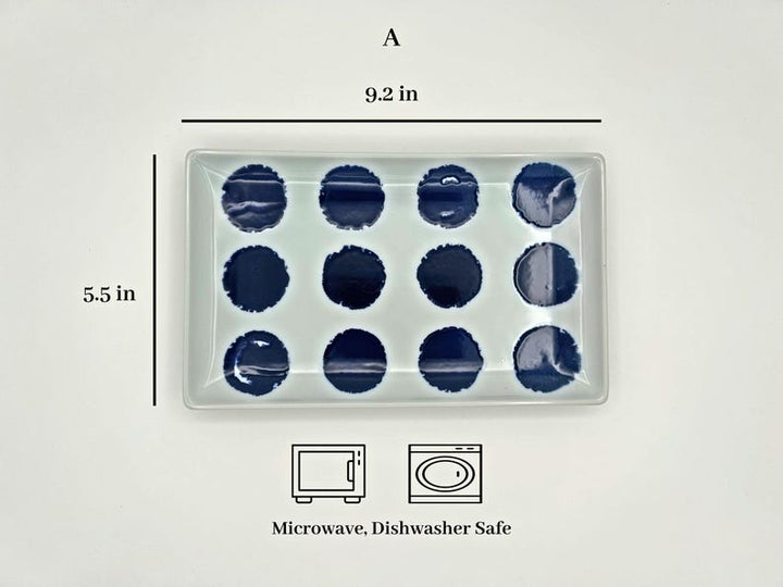 Modern Japanese Style Wa Pattern Rectangular Serving Plates
