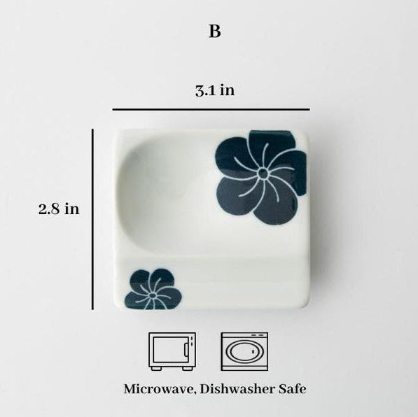 Modern Japanese Style Mini Handy Dishes with Blue