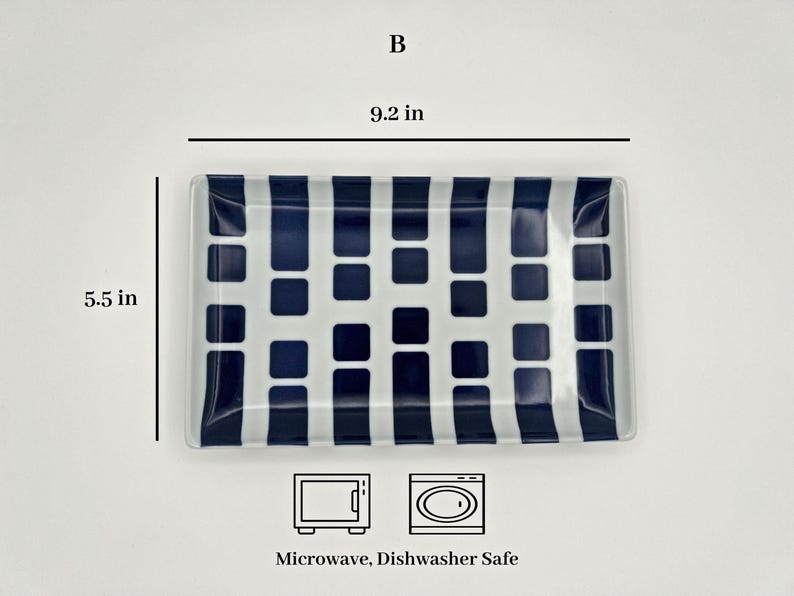 Modern Japanese Style Wa Pattern Rectangular Serving Plates