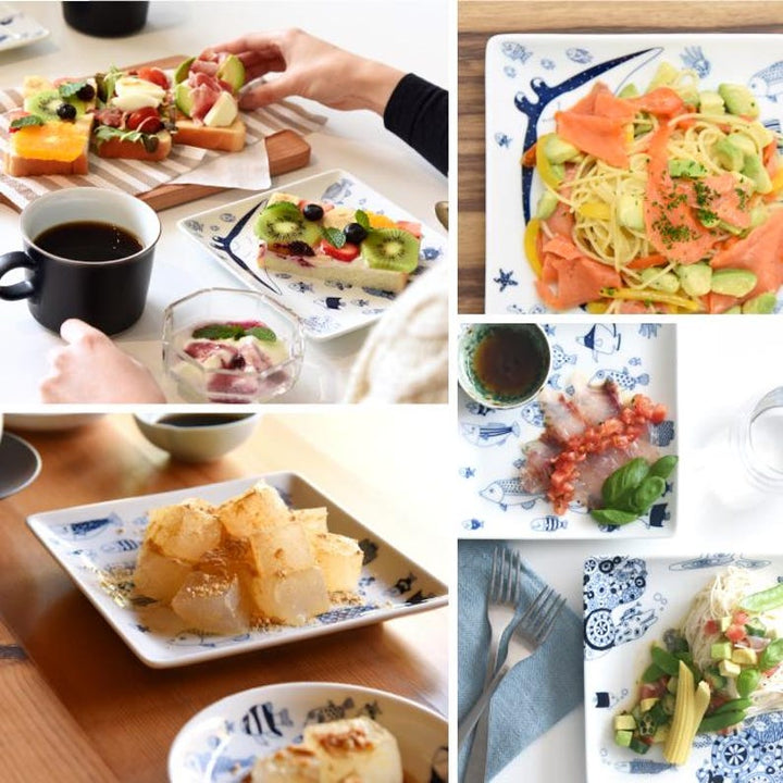 Modern Japanese Style Marine Square Side Plates
