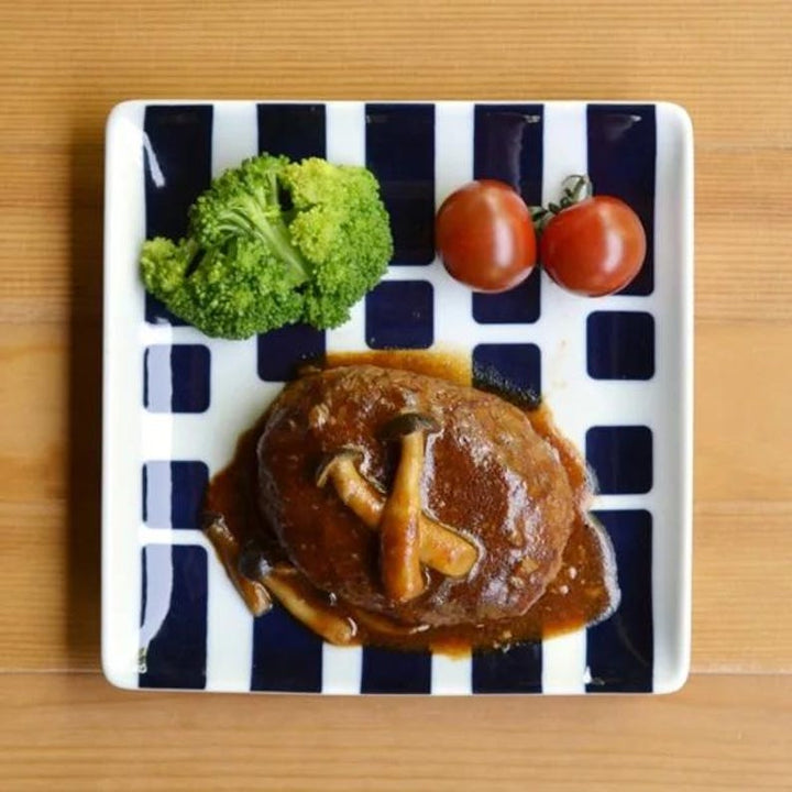 Modern Japanese Style Wa Pattern Square Side Plates Set of 2