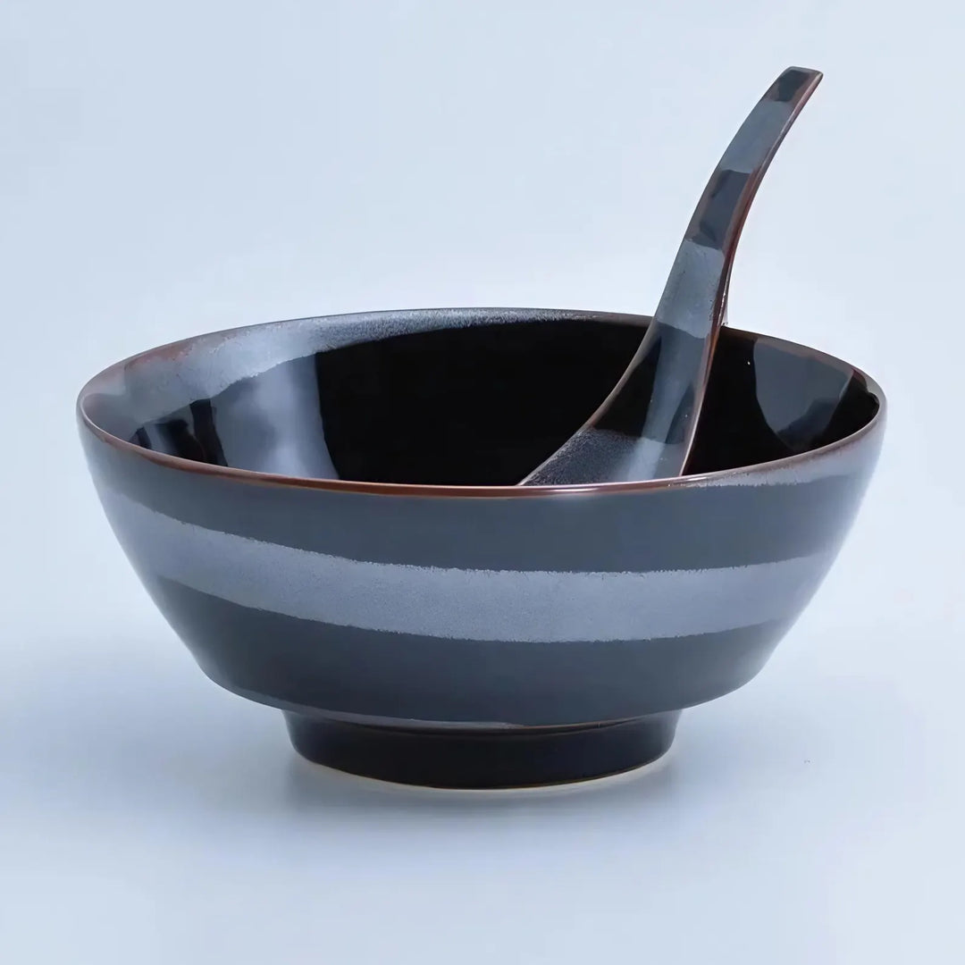 The Ultimate Ramen Bowl and Spoon Set | Essential BLACK