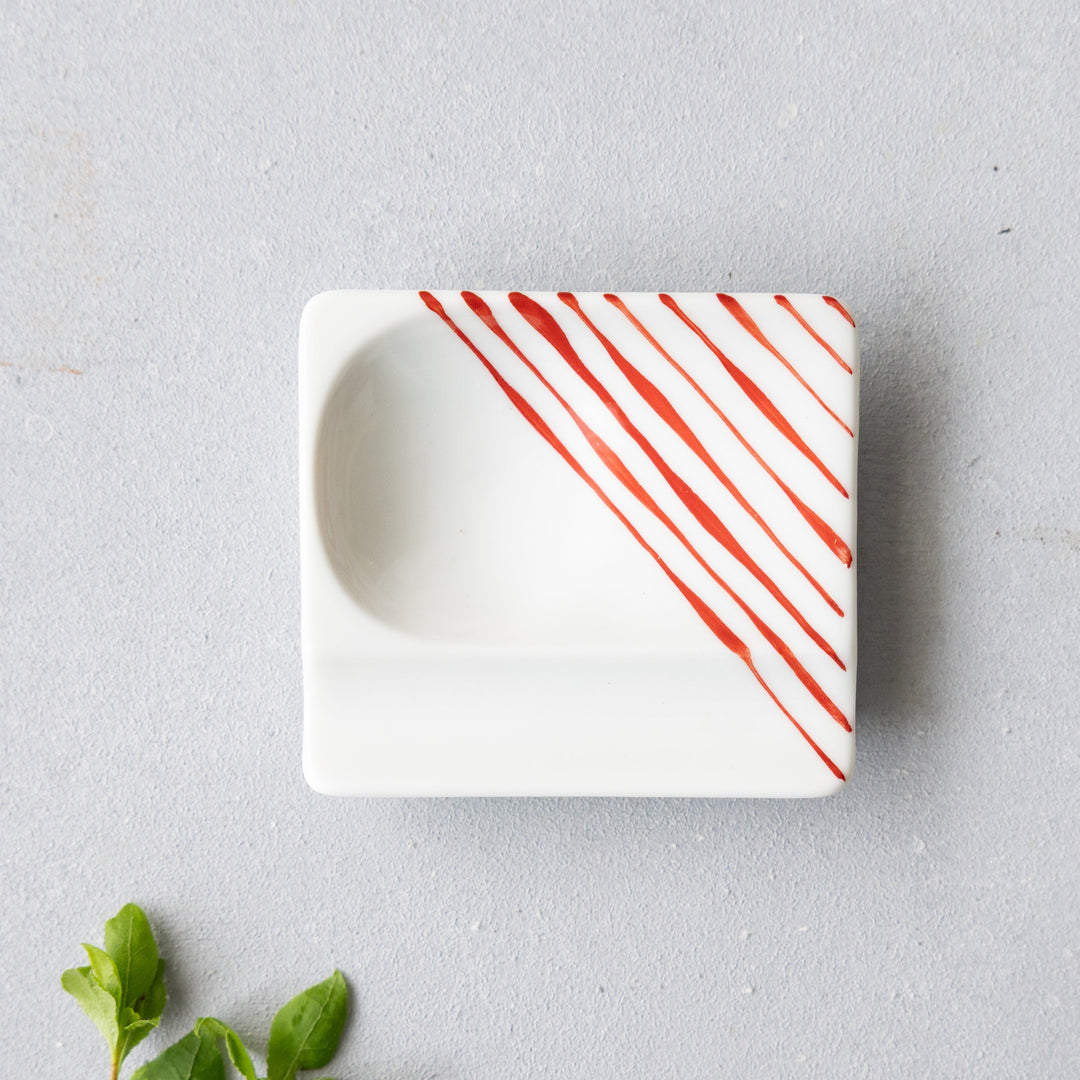 Modern Japanese Style Mini Handy Dishes with Red