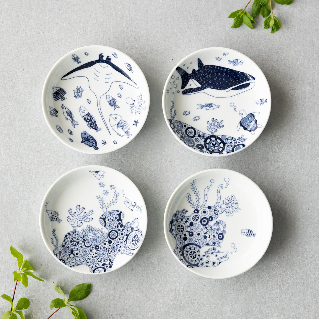 Modern Japanese Style Marine Small Appetizer Plates