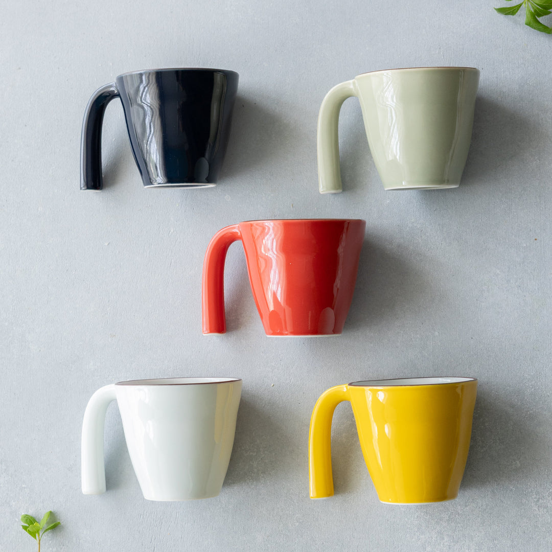 Modern Japanese Style Ceramic Kids Mug with Stable Handle
