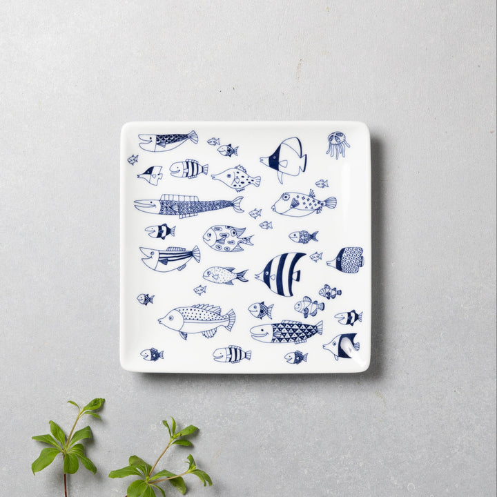 Modern Japanese Style Marine Square Side Plates