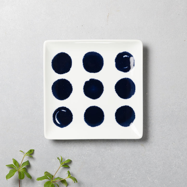 Modern Japanese Style Wa Pattern Square Side Plates