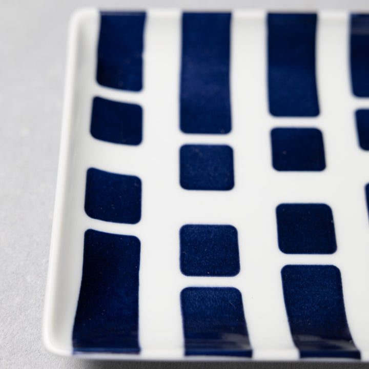 Modern Japanese Style Wa Pattern Rectangular Serving Plates Set of 2