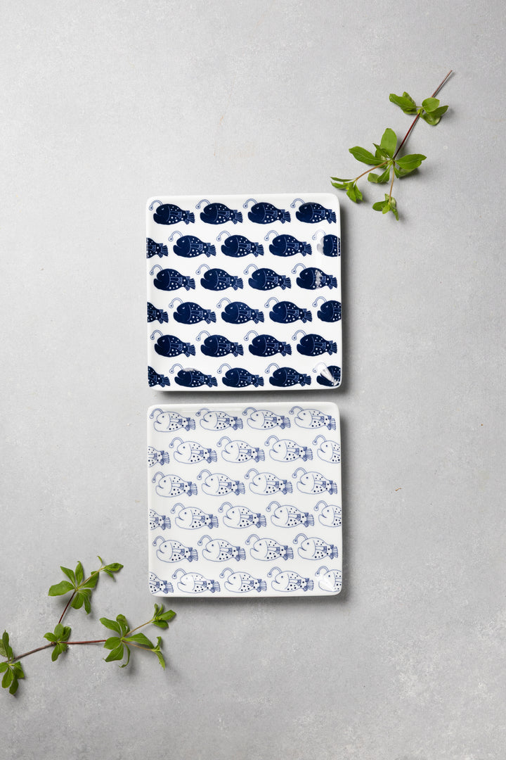 HASAMI | Anglerfish Pattern Side Plates Set