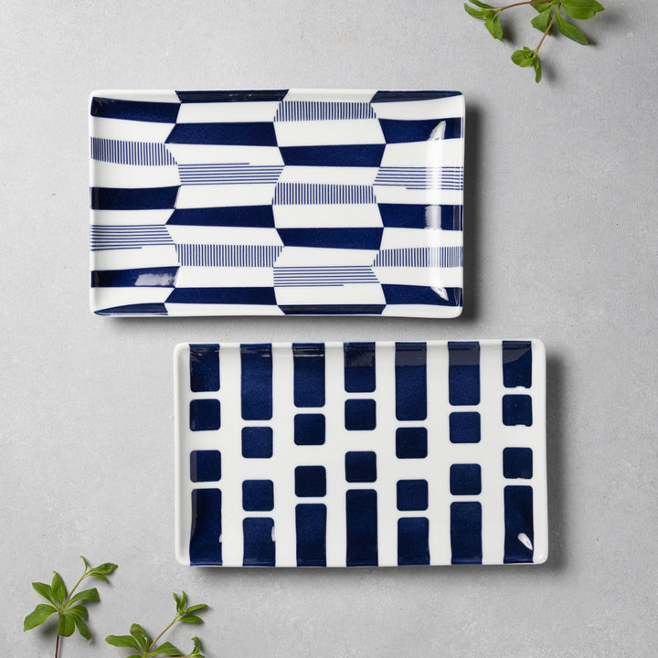 HASAMI | Japanese Pattern Sushi Plates Set