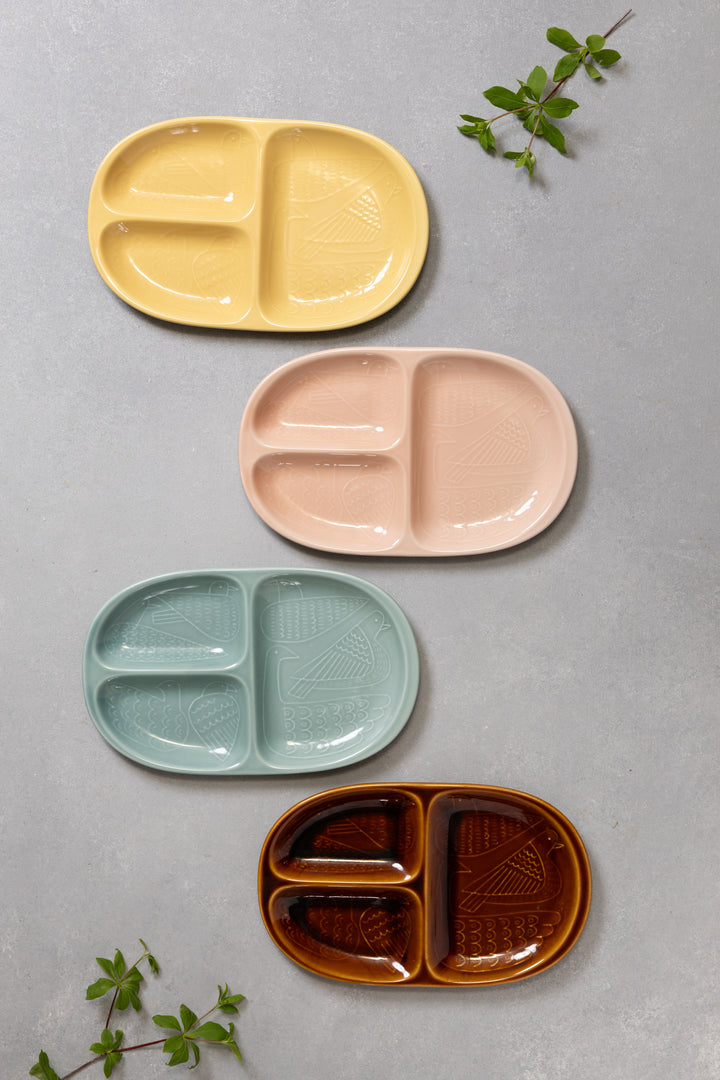 HASAMI | Kids Divided Plate with Bird Design