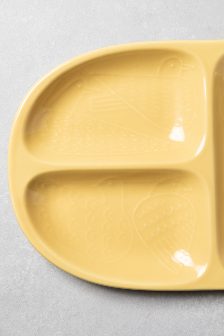 HASAMI | Kids Divided Plate with Bird Design