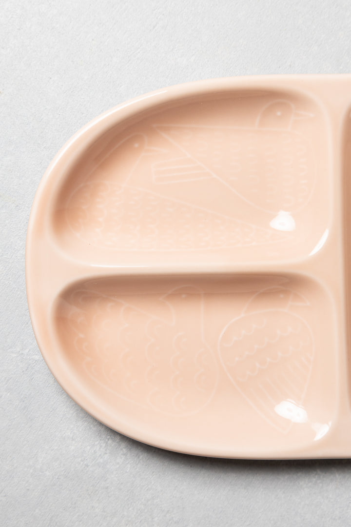 HASAMI | Kids Divided Plate with Bird Design