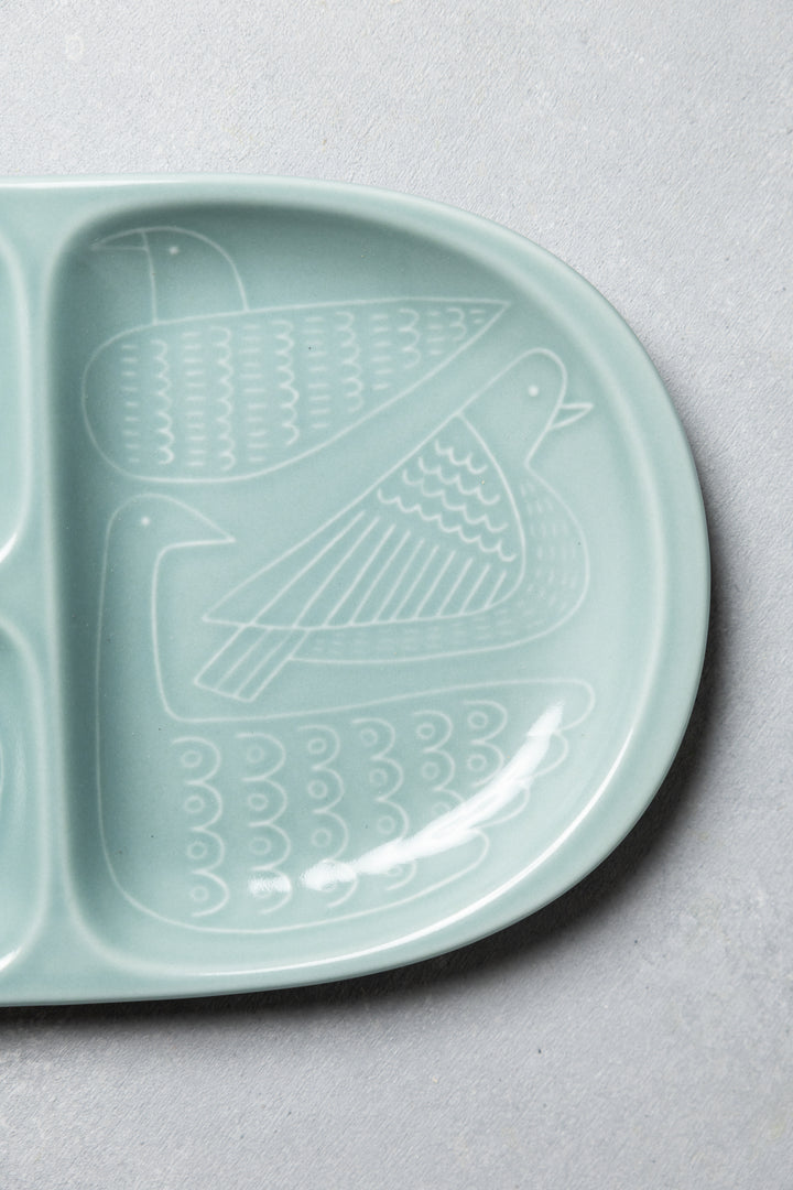 HASAMI | Kids Divided Plate with Bird Design