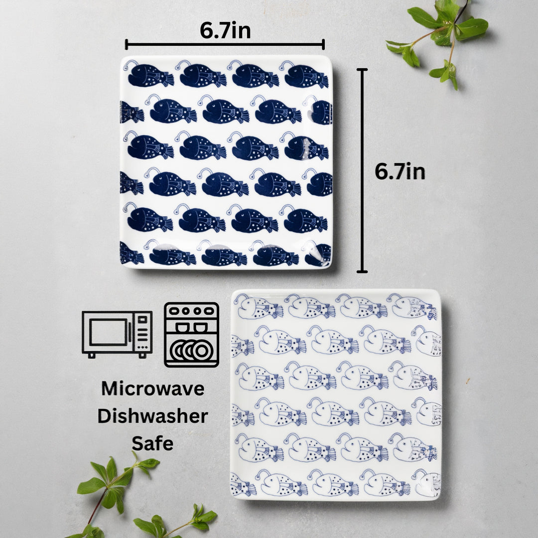 HASAMI | Anglerfish Pattern Side Plates Set