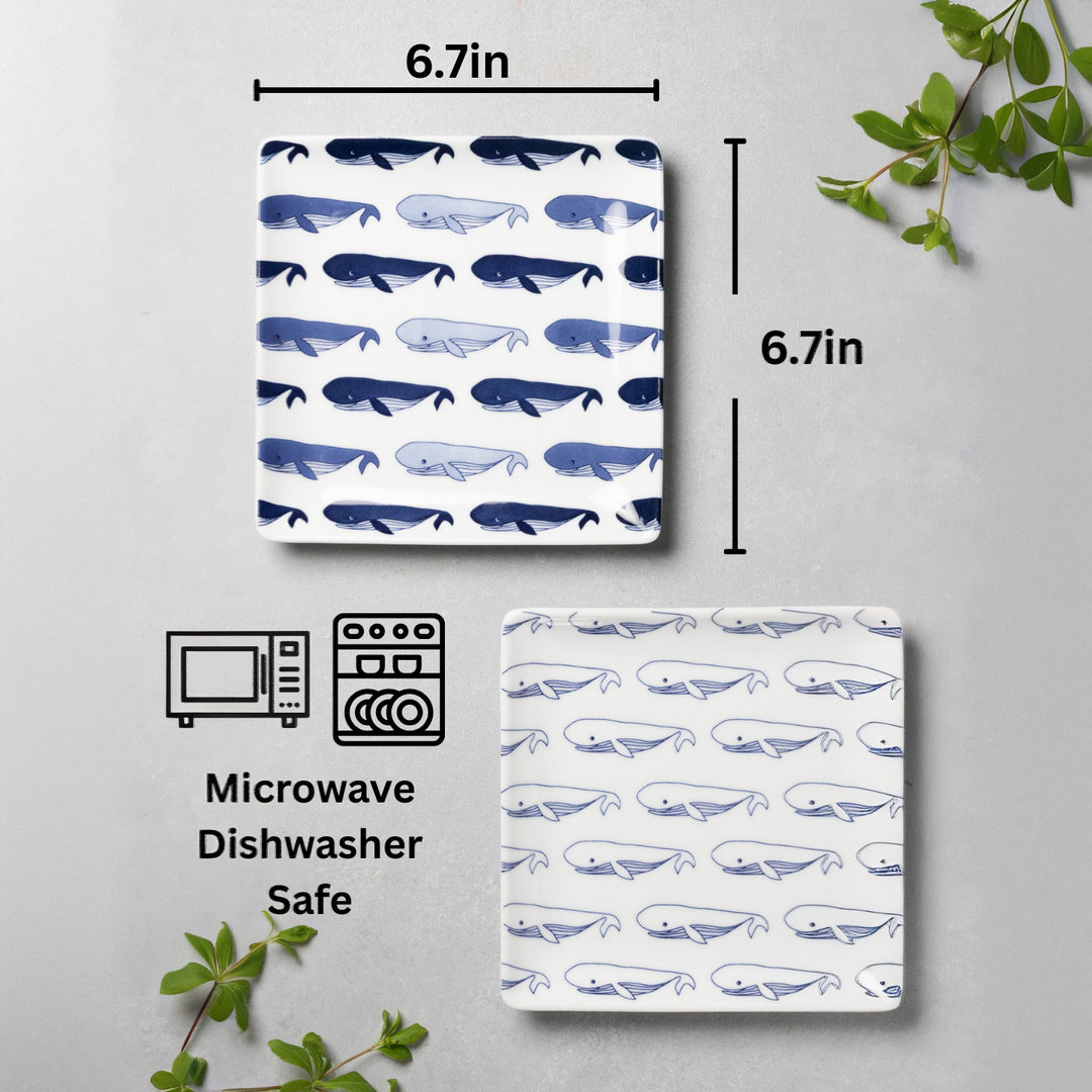 HASAMI | Whale Pattern Side Plates Set