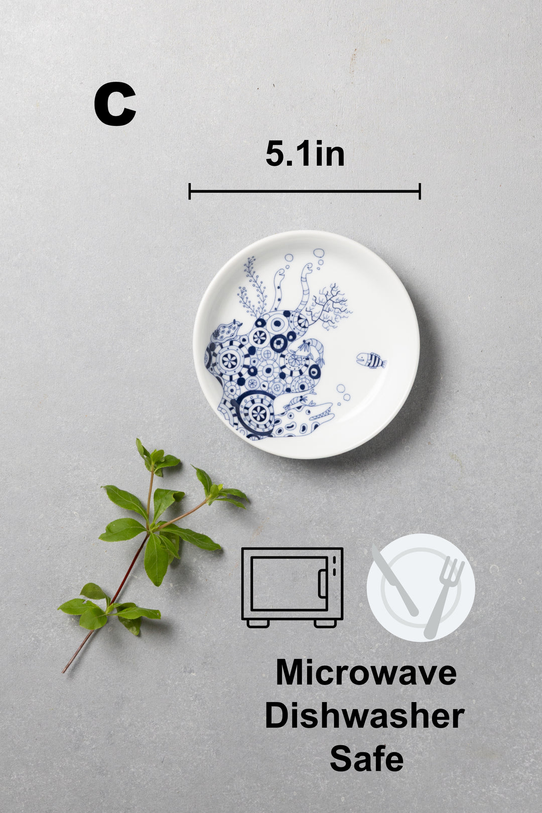 Modern Japanese Style Marine Small Appetizer Plates