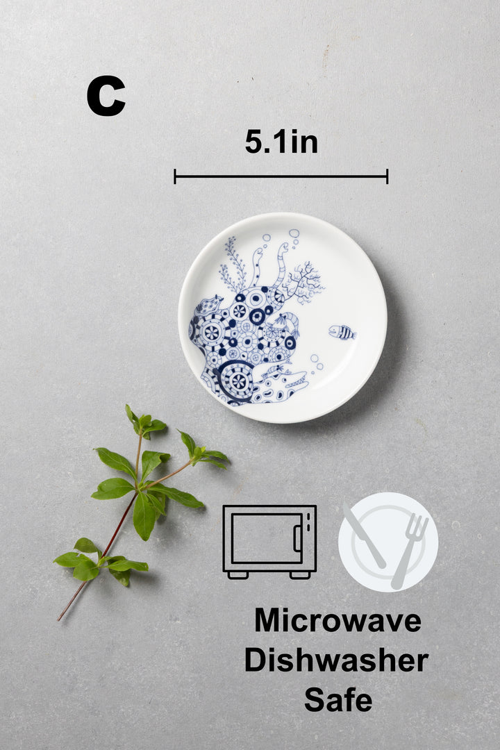 Modern Japanese Style Marine Small Appetizer Plates