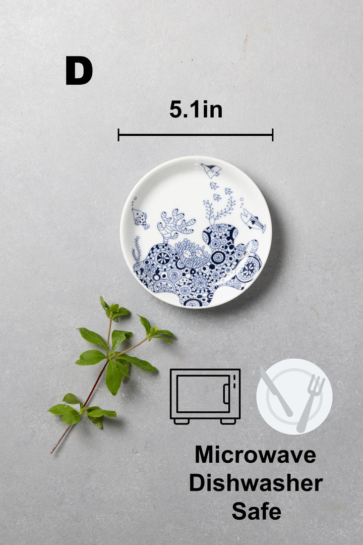 Modern Japanese Style Marine Small Appetizer Plates