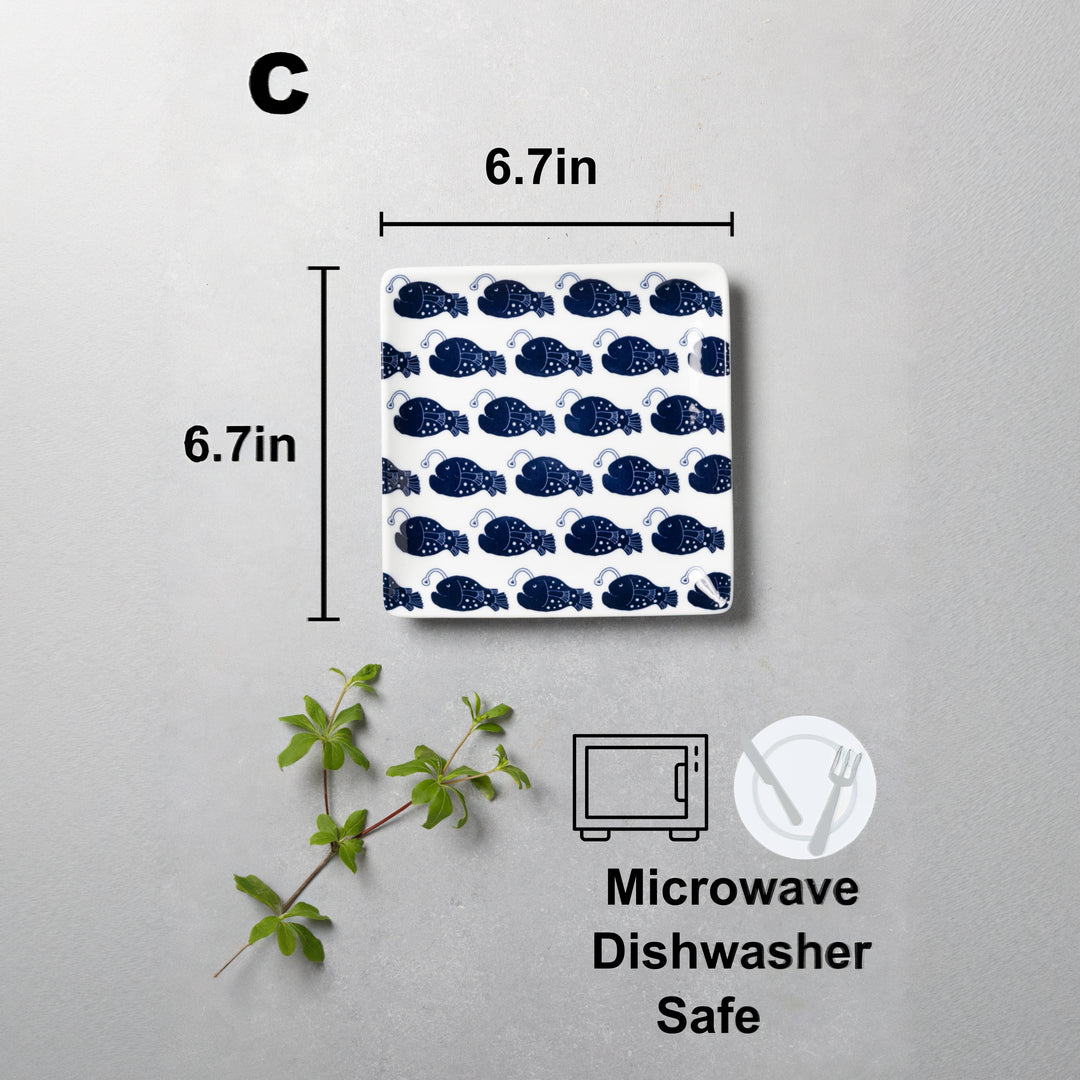 HASAMI | Whale and Anglerfish Pattern Side Plate