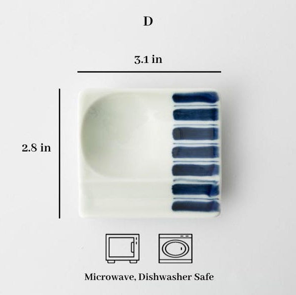 Modern Japanese Style Mini Handy Dishes with Blue
