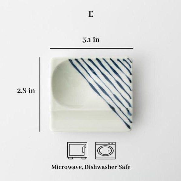 Modern Japanese Style Mini Handy Dishes with Blue