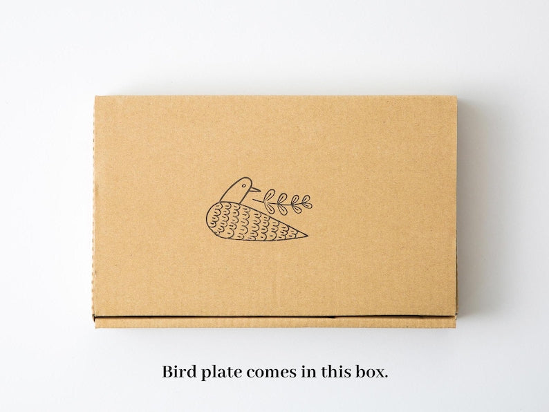 Modern Japanese Style Bird Design 3-Compartment Kids Plate