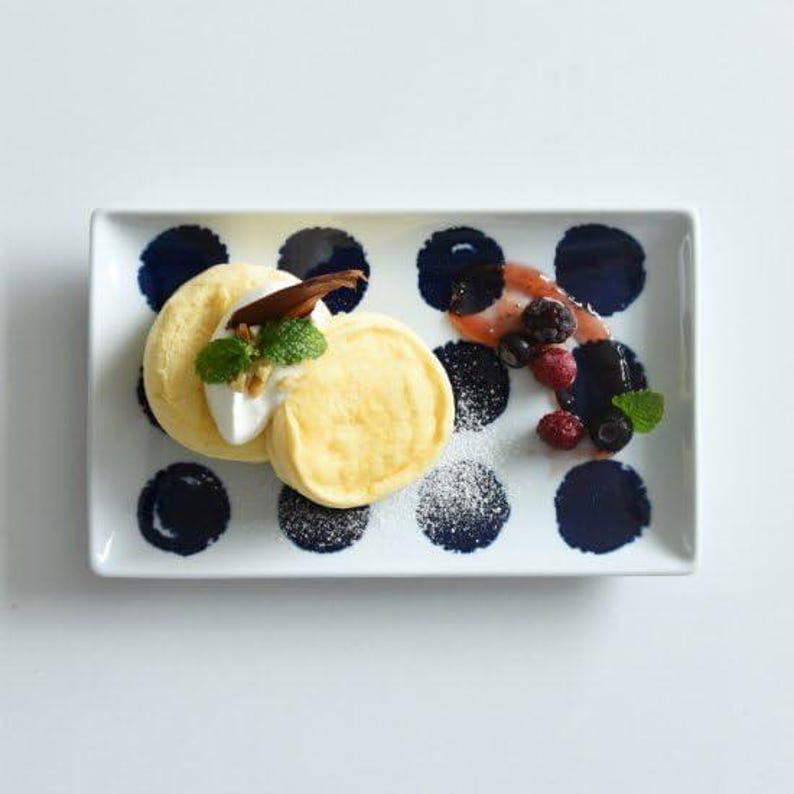 Modern Japanese Style Wa Pattern Rectangular Serving Plates