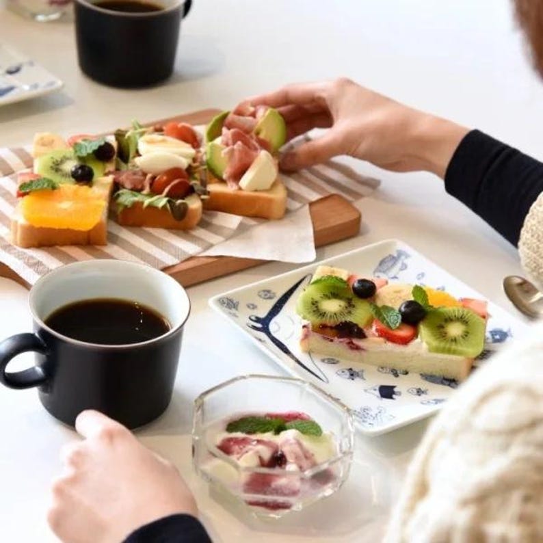 Modern Japanese Style Marine Square Side Plates