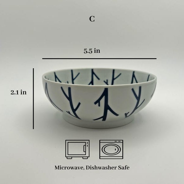 Modern Japanese Style Wa Pattern Donburi Bowls