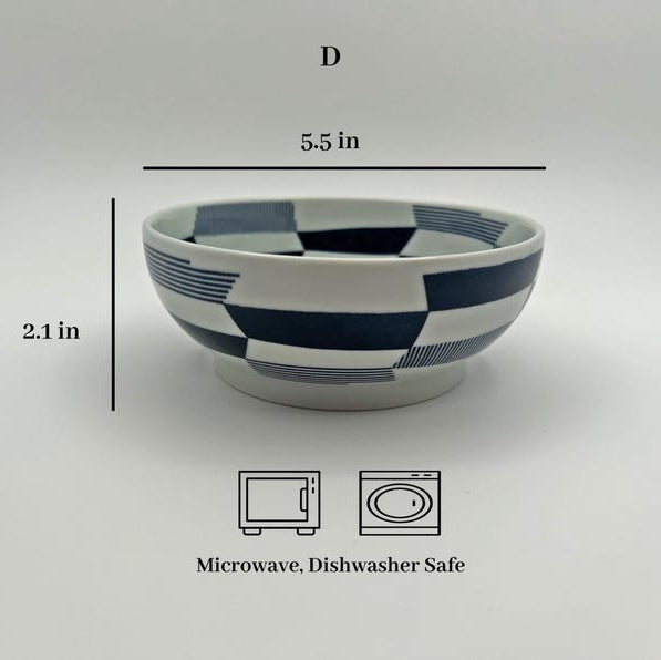 Modern Japanese Style Wa Pattern Donburi Bowls