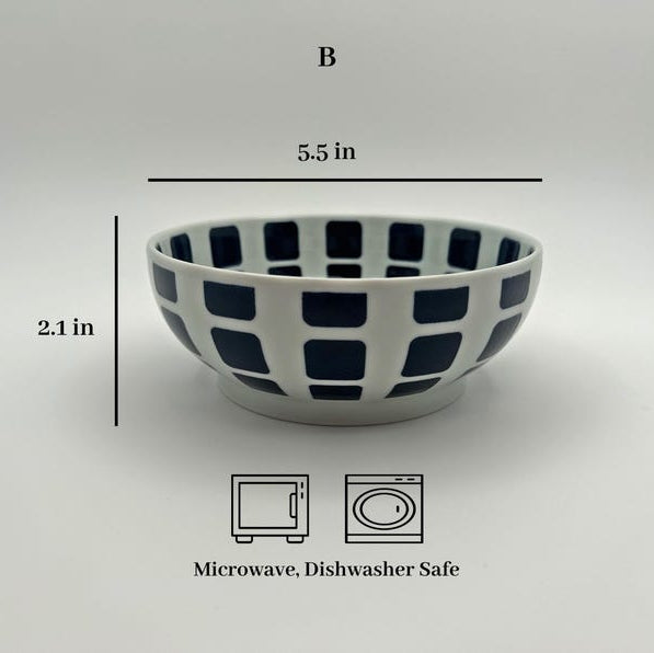 Modern Japanese Style Wa Pattern Donburi Bowls
