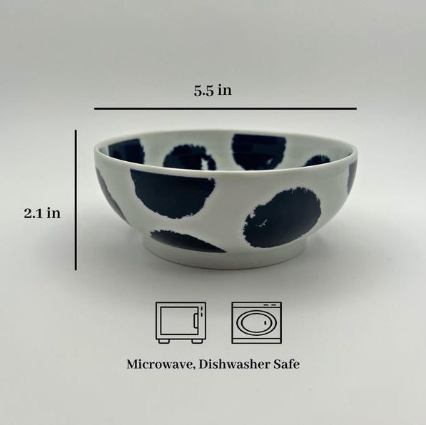 Modern Japanese Style Wa Pattern Donburi Bowls Set of 2