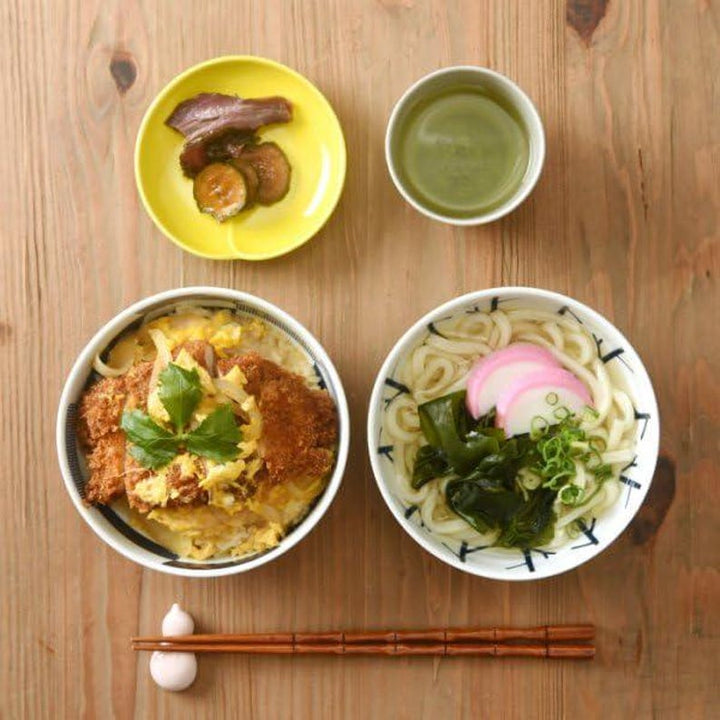 Modern Japanese Style Wa Pattern Donburi Bowls Set of 2