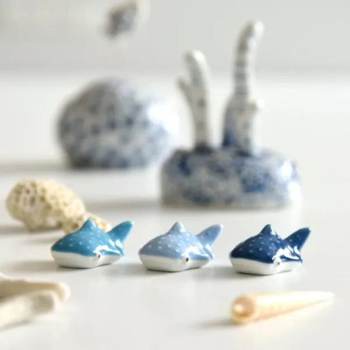 Modern Japanese Style Whale Shark Chopstick Rest - Set of 2